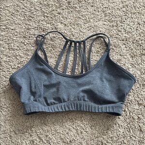 JustFab Charcoal Strappy Sports Bra